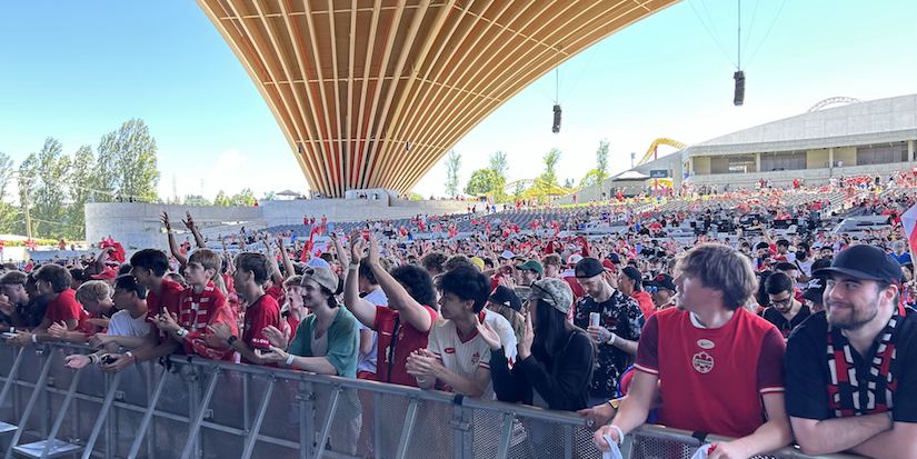 World Cup fans bring energy to Vancouver amphitheatre