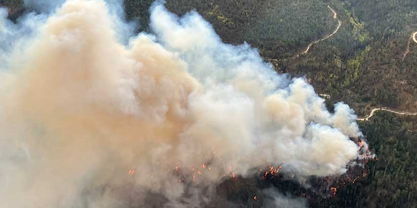 Wildfire that triggering evacuations and alerts near Peachland, B.C., grows overnight