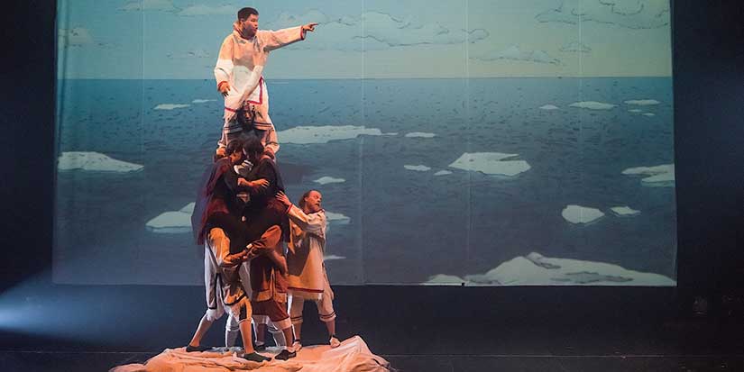 Inuit storytelling through acrobatics