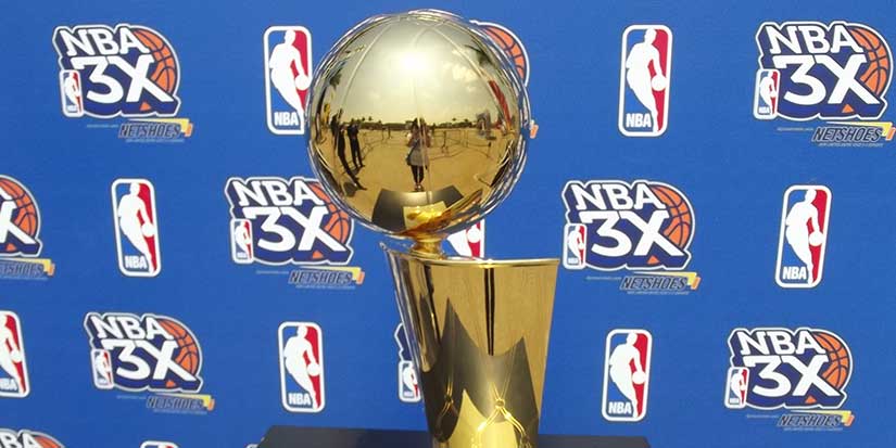 NBA championship trophy making rare BC appearance
