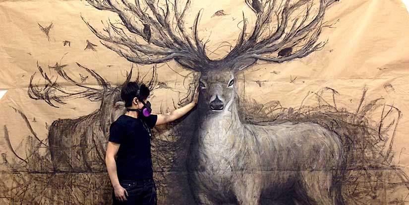Animal-inspired artist awes with large-scale works