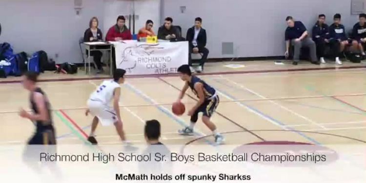 High school hoops thriller. Regular-season champion McMath Wildcats (10-0) held off a spunky Steveston-London Sharks (6-4) 80-70 in the opening round of the 2018 Richmond Secondary Schools Senior Boys Basketball Championships Tuesday.