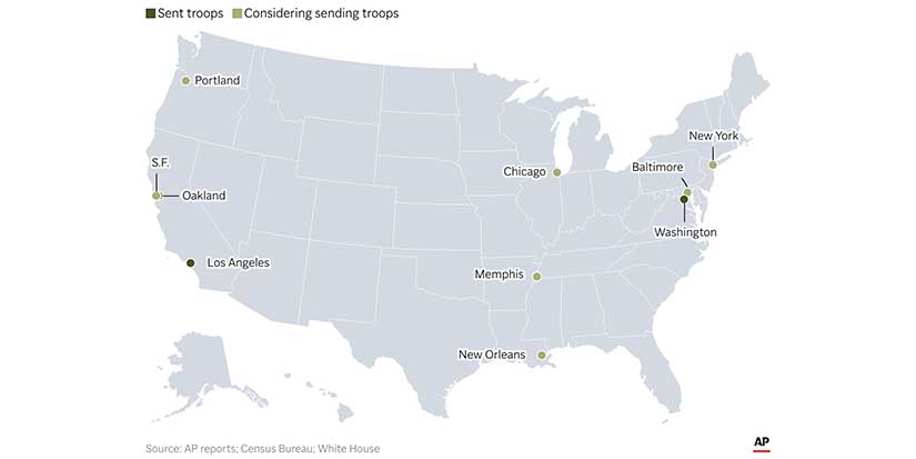 Trump says he’ll send National Guard to Memphis, escalating his use of troops in US cities
