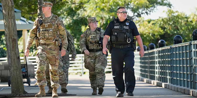 National Guard stands down in Illinois while troops patrol in Memphis with local police
