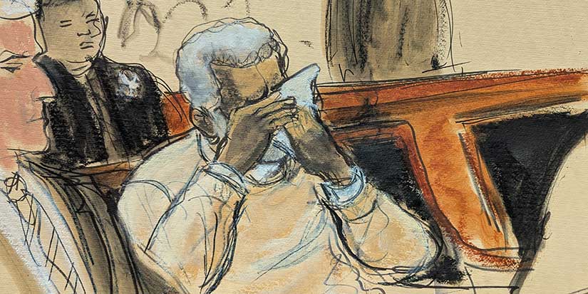 Sean 'Diddy' Combs cries during sentencing hearing as judge weighs a potential prison term