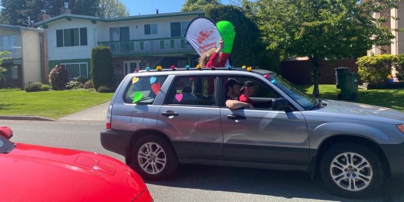 ‘Car parade’ connects Quilchena students, teachers