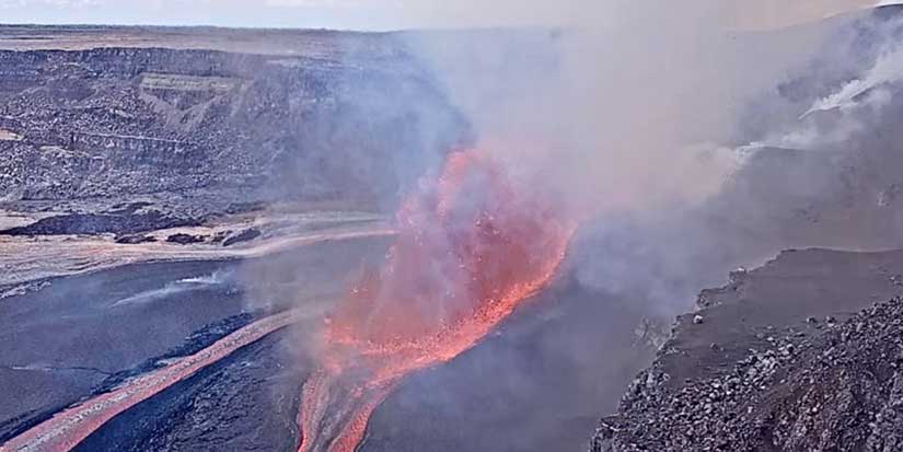 Hawaii's Kilauea volcano erupts with lava pouring out from multiple vents