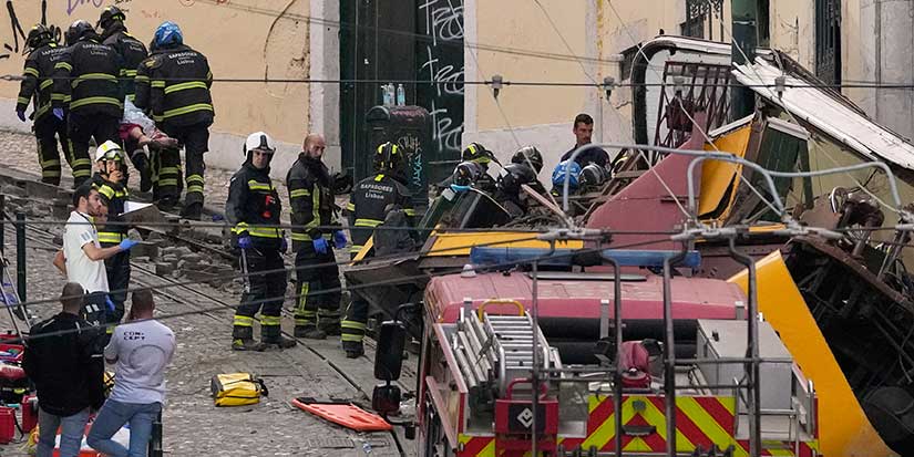 Famed streetcar in Lisbon derails, killing 15 people