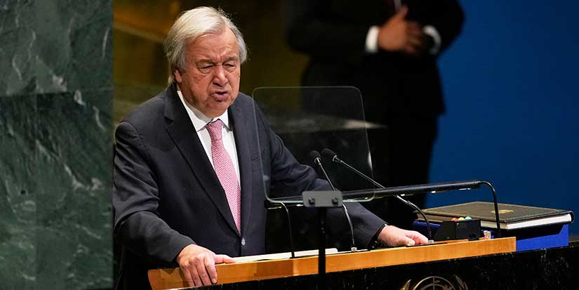 UN chief argues that investing in fighting poverty instead of wars would make a more secure world